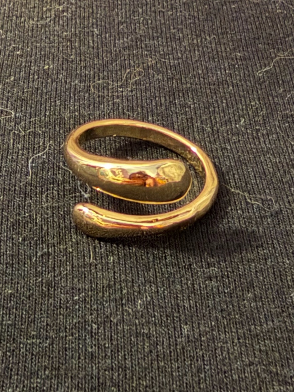 Minimalist Gold Spiral Open Wrap Ring